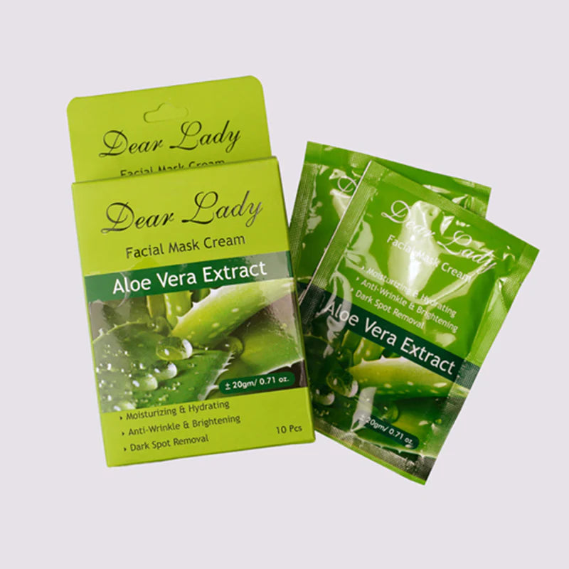 Facial mask cream with aloe vera
